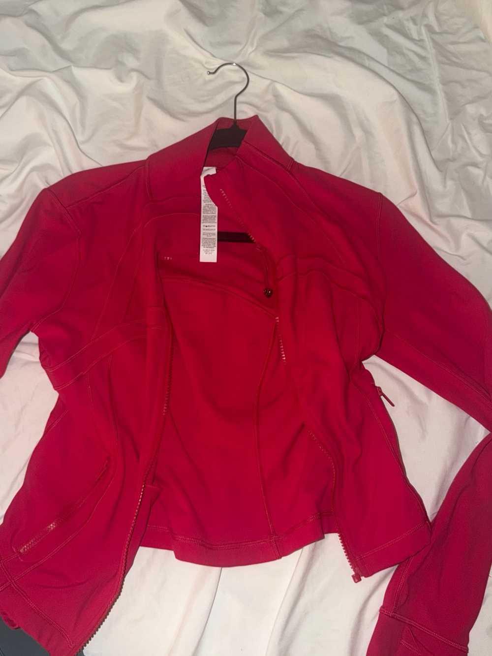 Hot pink lululemon cropped define jacket